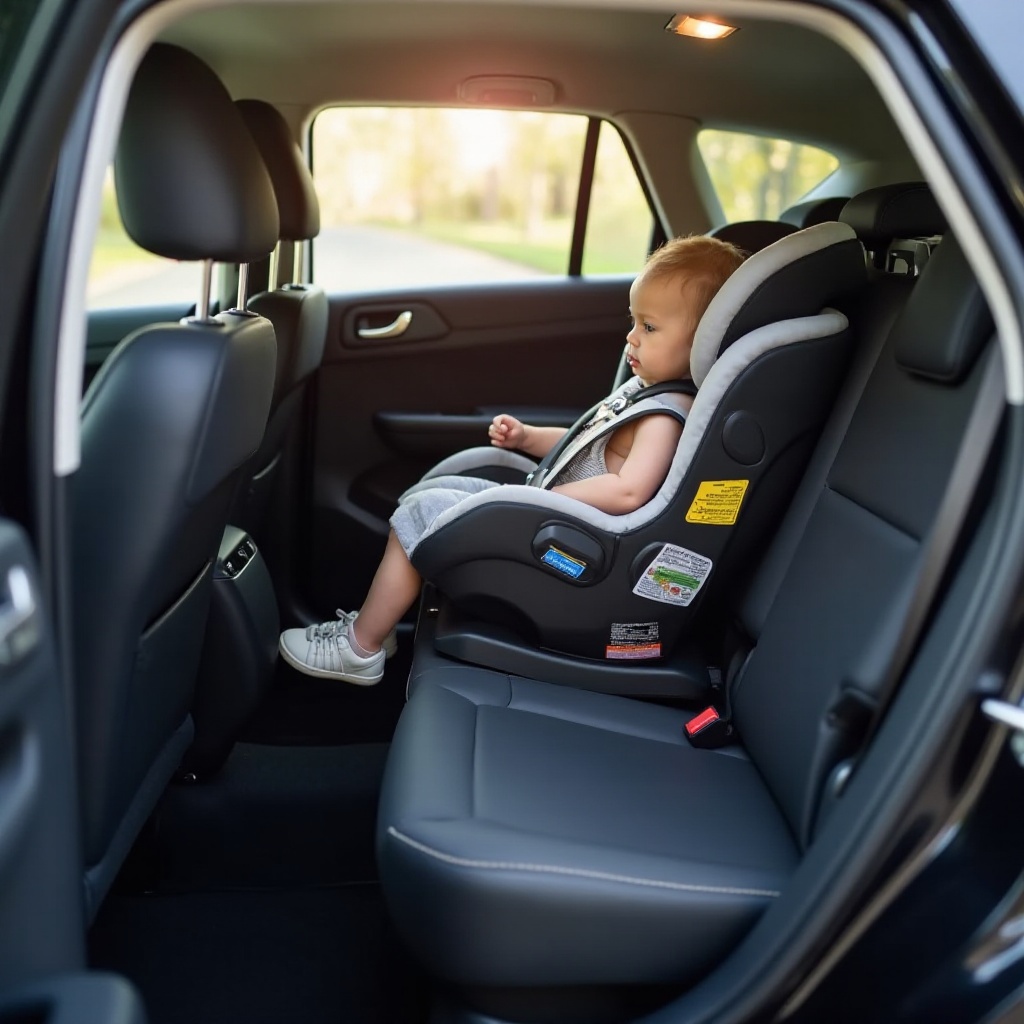 ¿Se puede poner una silla de coche en el medio?