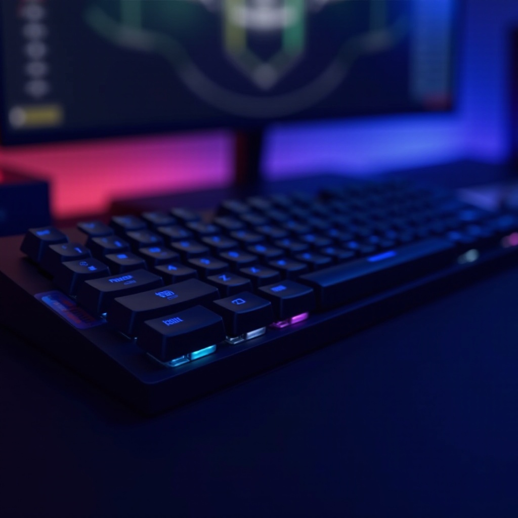 tastiera da gaming con interruttori blu