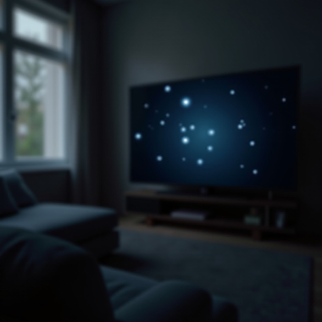 points blancs sur l'écran de télévision