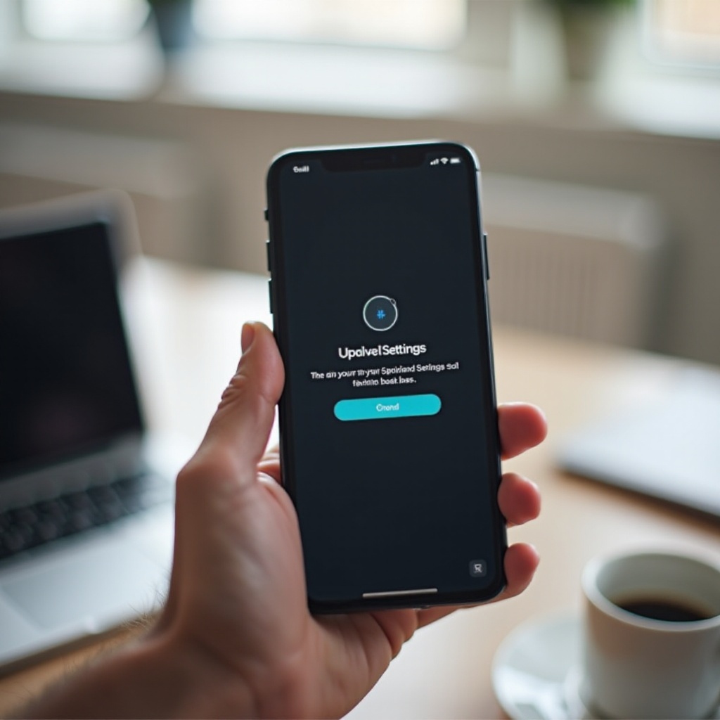 actualización de la configuración de la cuenta de Apple atascada
