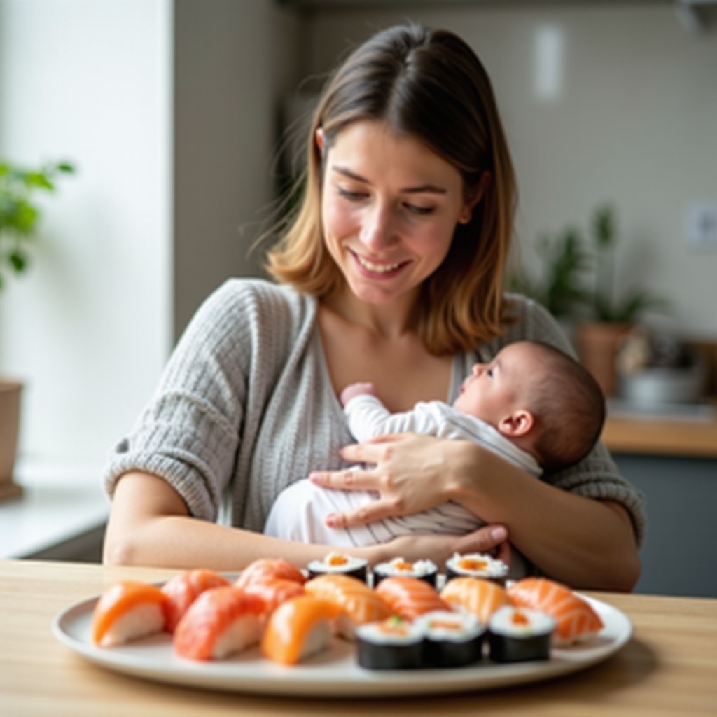 se puede comer sushi durante la lactancia