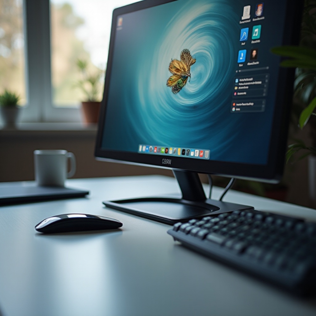 botón mostrar escritorio desaparecido