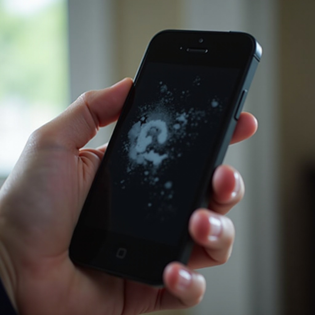 points blancs sur l'écran de l'iPhone