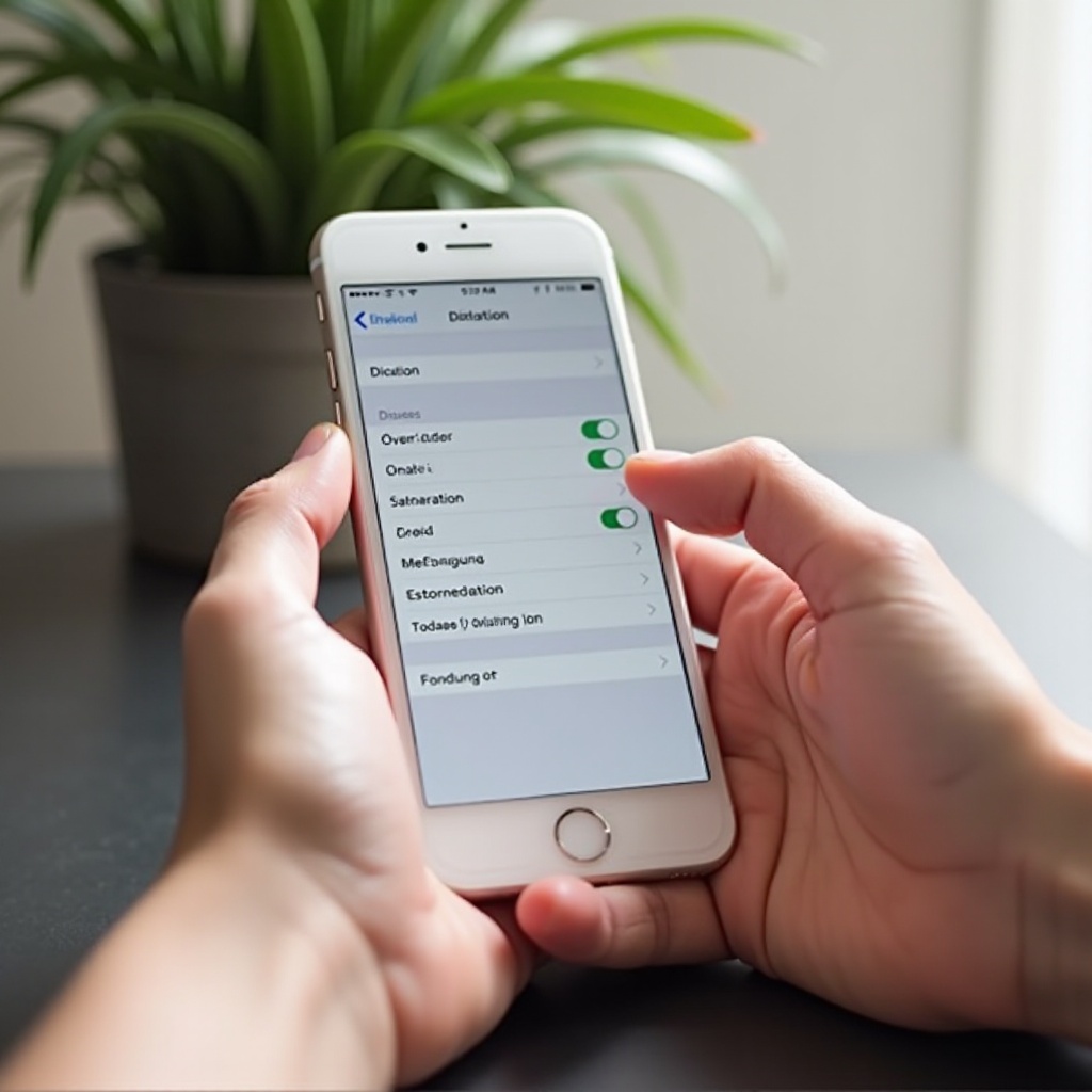 cómo desactivar la dictado en iPhone