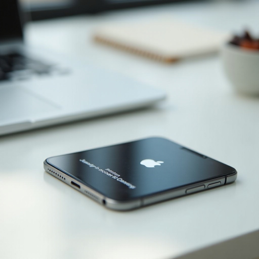 mise à jour des réglages du compte Apple bloquée