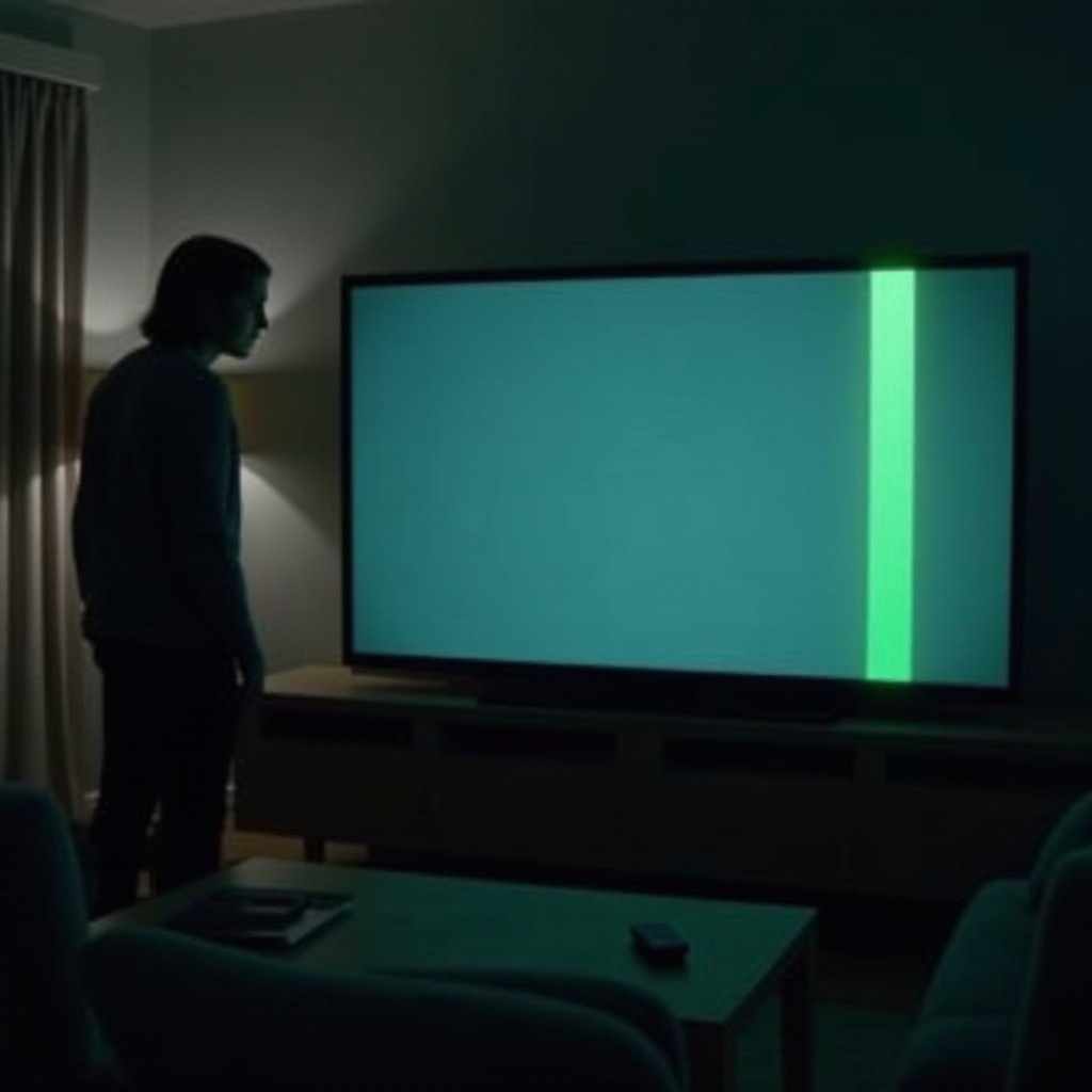 grüner Streifen auf dem Fernseher